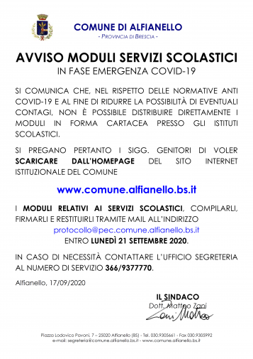 AVVISO SERV AVVISO SERV